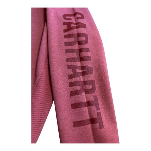 Carhartt Women Med Relaxed Fit Midweight Crewneck Logo sleeve Graphic Sweatshirt - Picture 7 of 9